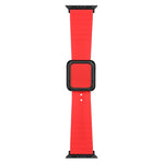 Cinturino in silicone con fibbia quadrata nera per Apple Watch Series, 7 45mm / 6&SE&5&4 44mm / 3&2&1 42mm