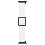 Cinturino in silicone con fibbia quadrata nera per Apple Watch Series, 7 45mm / 6&SE&5&4 44mm / 3&2&1 42mm