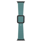 Cinturino in silicone con fibbia quadrata nera per Apple Watch Series, 7 45mm / 6&SE&5&4 44mm / 3&2&1 42mm