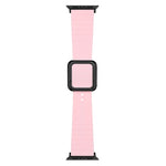 Cinturino in silicone con fibbia quadrata nera per Apple Watch Series, 7 45mm / 6&SE&5&4 44mm / 3&2&1 42mm