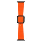 Cinturino in silicone con fibbia quadrata nera per Apple Watch Series, 7 41mm / 6&SE&5&4 40mm / 3&2&1 38mm