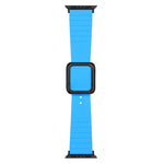 Cinturino in silicone con fibbia quadrata nera per Apple Watch Series, 7 41mm / 6&SE&5&4 40mm / 3&2&1 38mm