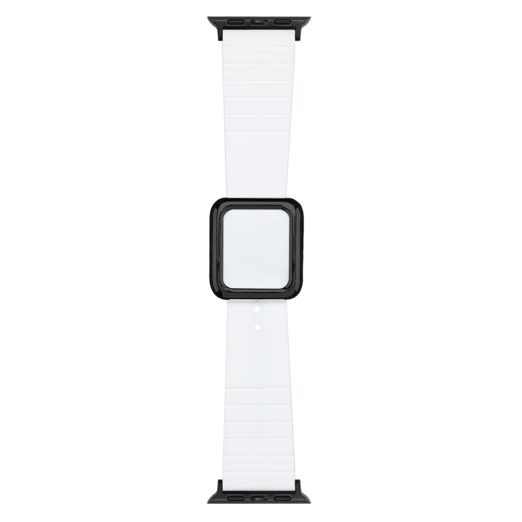 Cinturino in silicone con fibbia quadrata nera per Apple Watch Series, 7 41mm / 6&SE&5&4 40mm / 3&2&1 38mm