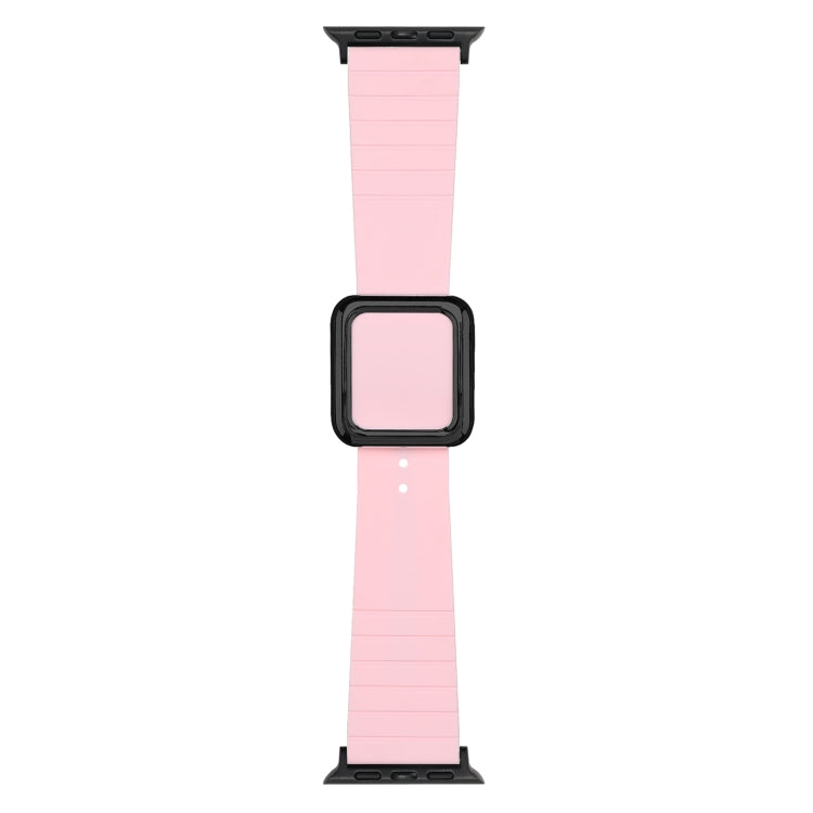 Cinturino in silicone con fibbia quadrata nera per Apple Watch Series, 7 41mm / 6&SE&5&4 40mm / 3&2&1 38mm