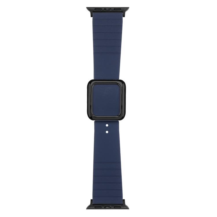Cinturino in silicone con fibbia quadrata nera per Apple Watch Series, 7 41mm / 6&SE&5&4 40mm / 3&2&1 38mm
