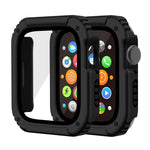 Custodia protettiva con pellicola in vetro temperato per schermo 2 in 1, For Apple Watch Series 3 & 2 & 1 42mm, For Apple Watch Series 3 & 2 & 1 38mm