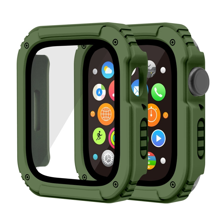 Custodia protettiva con pellicola in vetro temperato per schermo 2 in 1, For Apple Watch Series 3 & 2 & 1 42mm, For Apple Watch Series 3 & 2 & 1 38mm