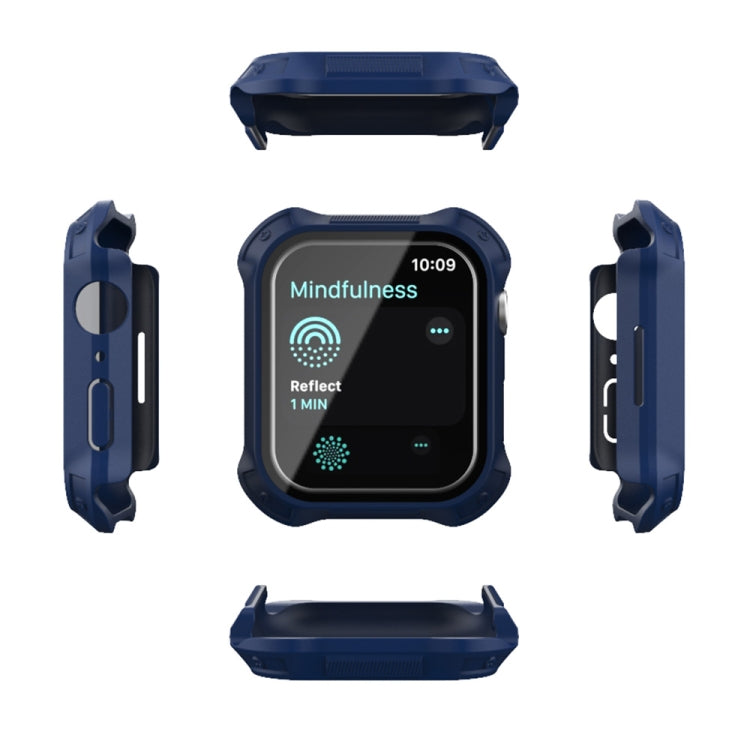 Cornice PC satinata 2 in 1 + Custodia protettiva con pellicola in vetro temperato per schermo, For Apple Watch Series 9 / 8 / 7 45mm, For Apple Watch Series 9 / 8 / 7 41mm