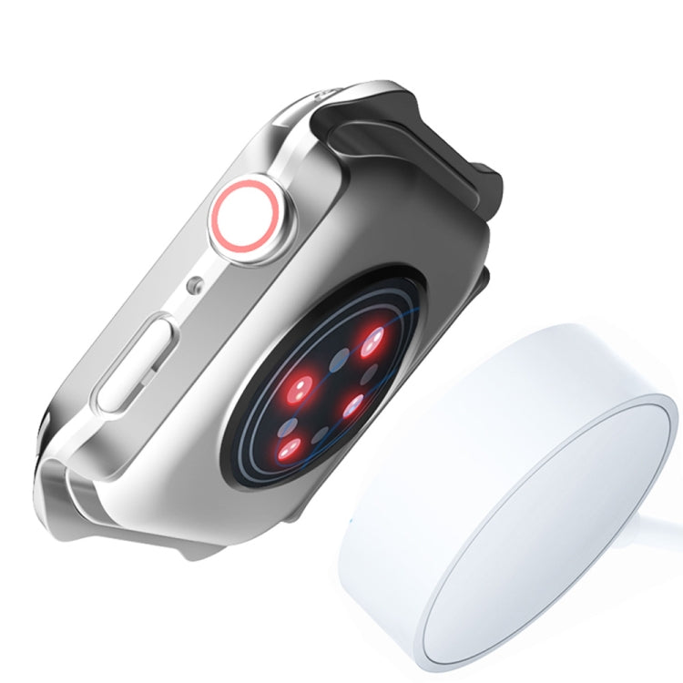 Cornice PC satinata 2 in 1 + Custodia protettiva con pellicola in vetro temperato per schermo, For Apple Watch Series 9 / 8 / 7 45mm, For Apple Watch Series 9 / 8 / 7 41mm