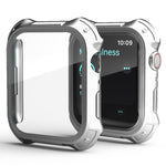 Cornice per PC 2 in 1 + Custodia protettiva per pellicola in vetro temperato per schermo, For Apple Watch Series 9 / 8 / 7 45mm, For Apple Watch Series 9 / 8 / 7 41mm