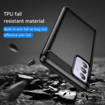 Custodia per telefono TPU in fibra di carbonio con trama spazzolata, For Samsung Galaxy Quantum 2, For Samsung Galaxy A82, For Samsung Galaxy A22, For Samsung Galaxy F22, For Samsung Galaxy M22 / M32, For Samsung Galaxy A13 4G, For Samsung Galaxy S22+