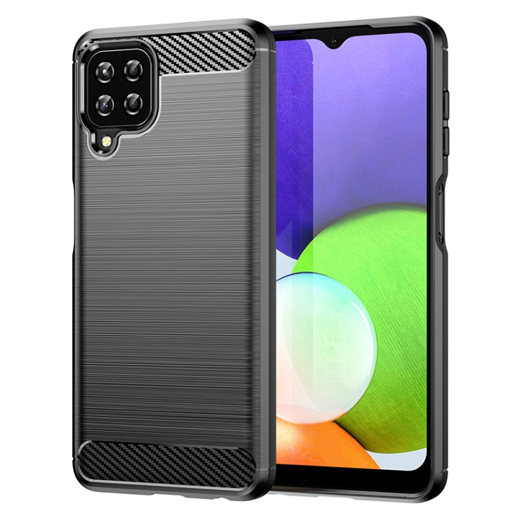 Custodia per telefono TPU in fibra di carbonio con trama spazzolata, For Samsung Galaxy Quantum 2, For Samsung Galaxy A82, For Samsung Galaxy A22, For Samsung Galaxy F22, For Samsung Galaxy M22 / M32, For Samsung Galaxy A13 4G, For Samsung Galaxy S22+