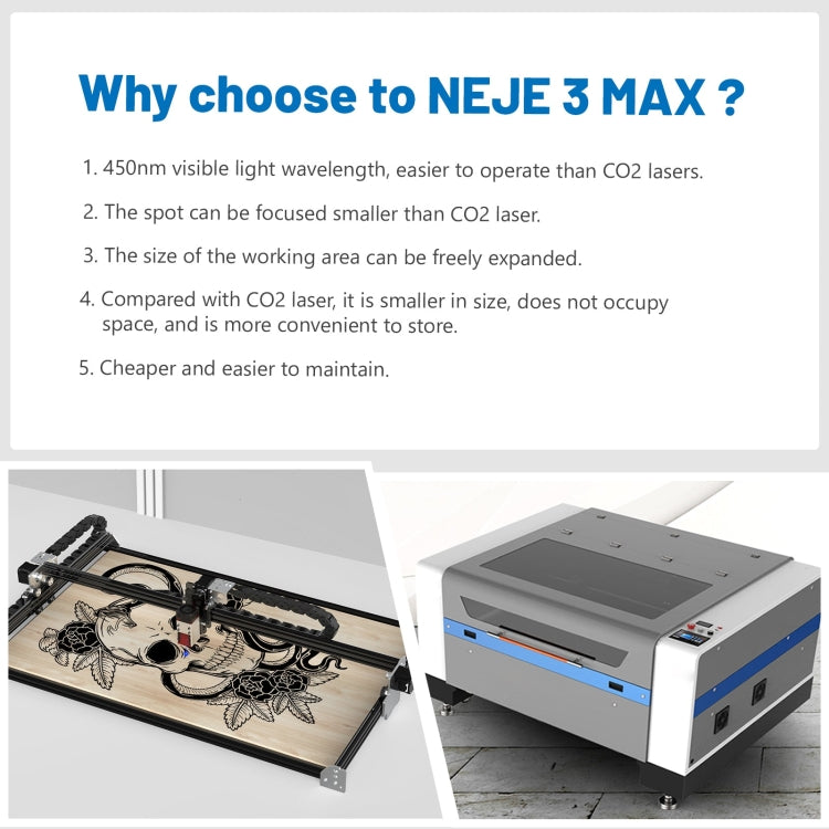 Incisore laser NEJE MASTER 3 MAX con modulo a doppio raggio laser A40640, MASTER 3 MAX with A40640 (EU Plug), MASTER 3 MAX with A40640 (US Plug)