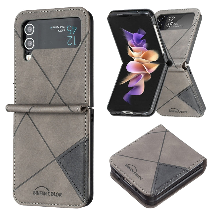 Custodia per telefono in pelle con trama a rombo, For Samsung Galaxy Z Flip4, For Samsung Galaxy Z Flip5