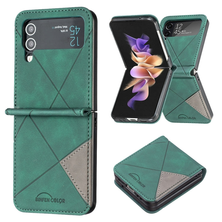 Custodia per telefono in pelle con trama a rombo, For Samsung Galaxy Z Flip4, For Samsung Galaxy Z Flip5