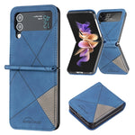 Custodia per telefono in pelle con trama a rombo, For Samsung Galaxy Z Flip4, For Samsung Galaxy Z Flip5