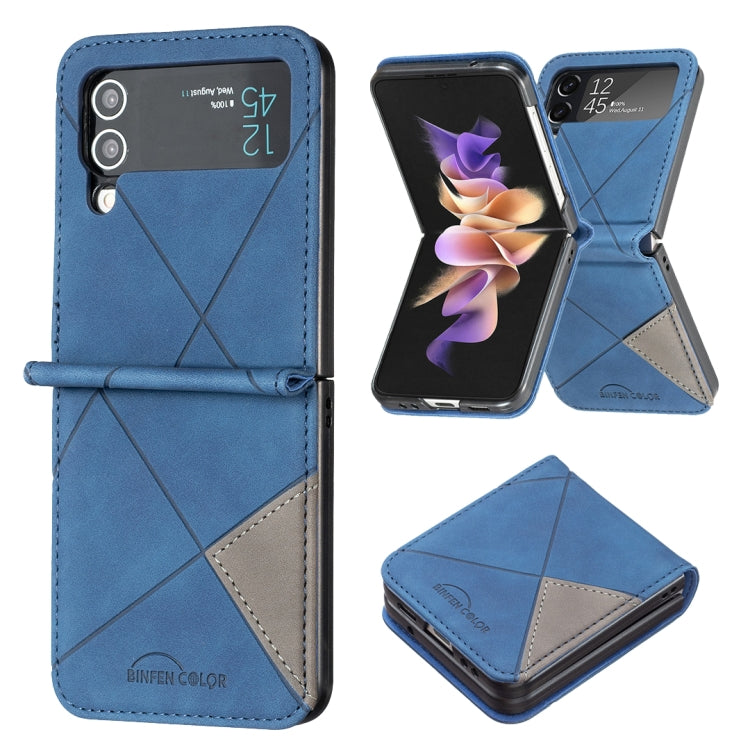 Custodia per telefono in pelle con trama a rombo, For Samsung Galaxy Z Flip4, For Samsung Galaxy Z Flip5