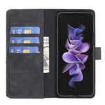 BF05 Custodia per telefono in pelle con struttura a rombo con fibbia magnetica, For Samsung Galaxy Z Fold4