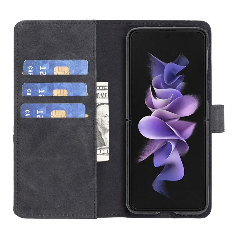 BF05 Custodia per telefono in pelle con struttura a rombo con fibbia magnetica, For Samsung Galaxy Z Fold4