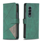 BF05 Custodia per telefono in pelle con struttura a rombo con fibbia magnetica, For Samsung Galaxy Z Fold4