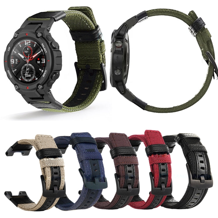 Cinturino in pelle e nylon, For Amazfit T-Rex / T-Rex Pro / Ares