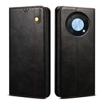 Custodia per telefono in pelle con trama di cavallo pazzo in cera d'olio, For Huawei nova Y90 4G/Enjoy 50 Pro