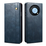 Custodia per telefono in pelle con trama di cavallo pazzo in cera d'olio, For Huawei nova Y90 4G/Enjoy 50 Pro