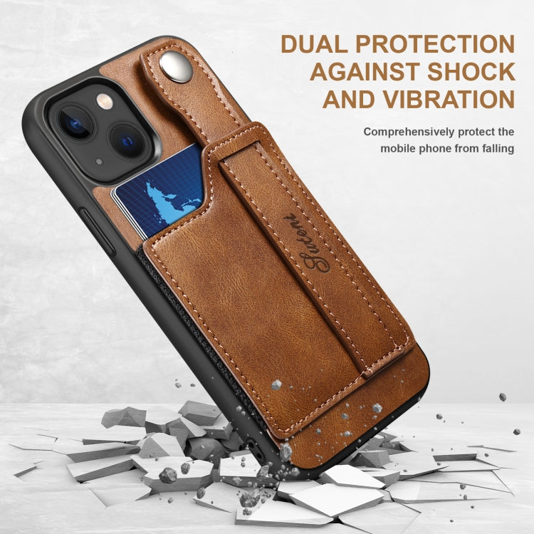 Custodia per telefono in PU con cinturino da polso Suteni 215, For iPhone 13, For iPhone 13 Pro, For iPhone 13 Pro Max, For iPhone 12
