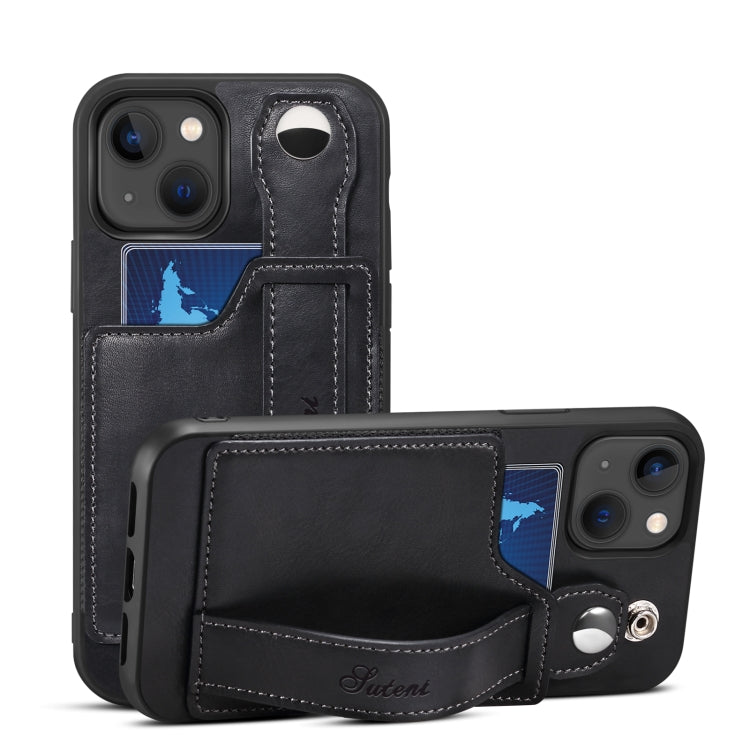 Custodia per telefono in PU con cinturino da polso Suteni 215, For iPhone 13, For iPhone 13 Pro, For iPhone 13 Pro Max, For iPhone 12