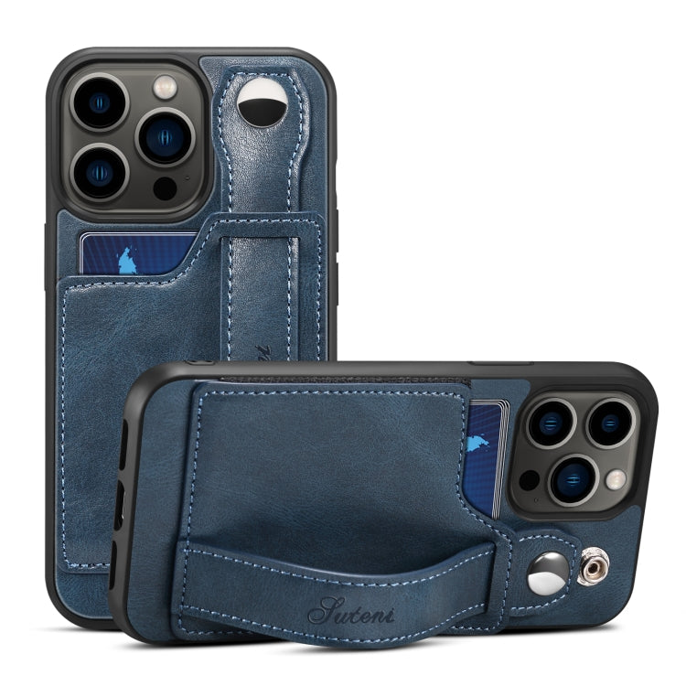 Custodia per telefono in PU con cinturino da polso Suteni 215, For iPhone 13, For iPhone 13 Pro, For iPhone 13 Pro Max, For iPhone 12