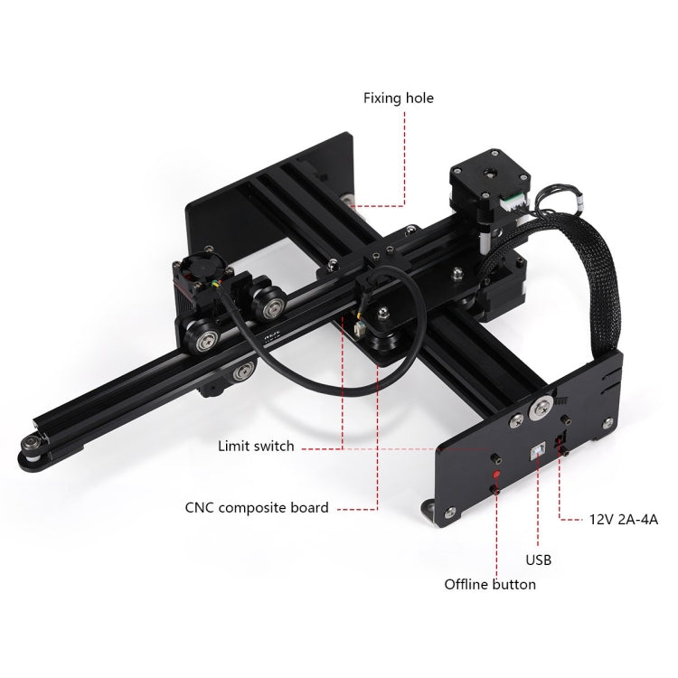 Incisore laser NEJE MASTER 3 con modulo laser N30820, MASTER 3 with N30820 (EU Plug), MASTER 3 with N30820 (US Plug)