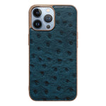 Custodia Nano in vera pelle con texture di struzzo, For iPhone 13 Pro, For iPhone 13 Pro Max, For iPhone 13, For iPhone 14 Plus, For iPhone 14 Pro Max, For iPhone 14 Pro