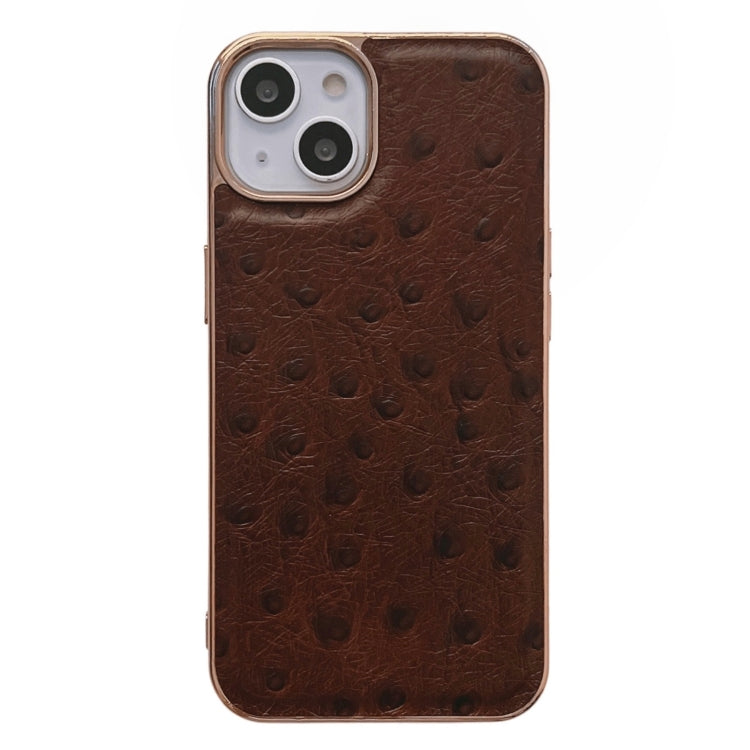 Custodia Nano in vera pelle con texture di struzzo, For iPhone 13 Pro, For iPhone 13 Pro Max, For iPhone 13, For iPhone 14 Plus, For iPhone 14 Pro Max, For iPhone 14 Pro