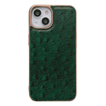 Custodia Nano in vera pelle con texture di struzzo, For iPhone 13 Pro, For iPhone 13 Pro Max, For iPhone 13, For iPhone 14 Plus, For iPhone 14 Pro Max, For iPhone 14 Pro