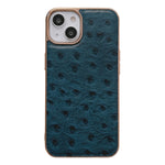 Custodia Nano in vera pelle con texture di struzzo, For iPhone 13 Pro, For iPhone 13 Pro Max, For iPhone 13, For iPhone 14 Plus, For iPhone 14 Pro Max, For iPhone 14 Pro