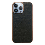 Custodia Nano in vera pelle con texture di struzzo, For iPhone 13 Pro, For iPhone 13 Pro Max, For iPhone 13, For iPhone 14 Plus, For iPhone 14 Pro Max, For iPhone 14 Pro