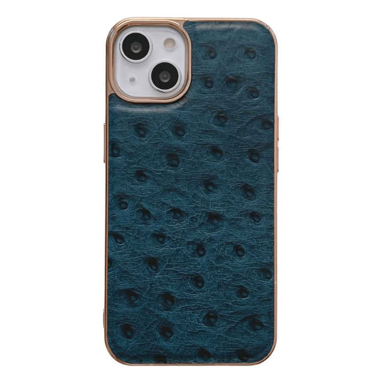 Custodia Nano in vera pelle con texture di struzzo, For iPhone 14