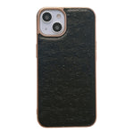 Custodia Nano in vera pelle con texture di struzzo, For iPhone 14