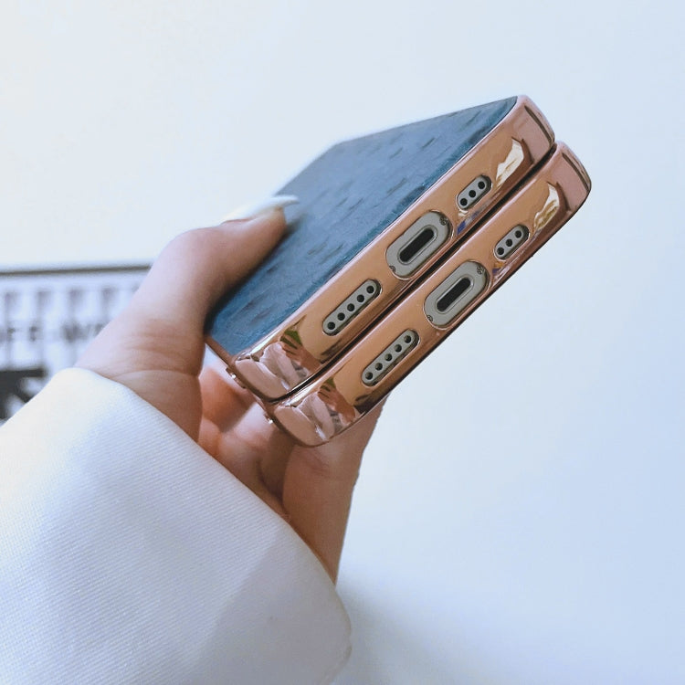 Custodia Nano in vera pelle con texture di struzzo, For iPhone 14