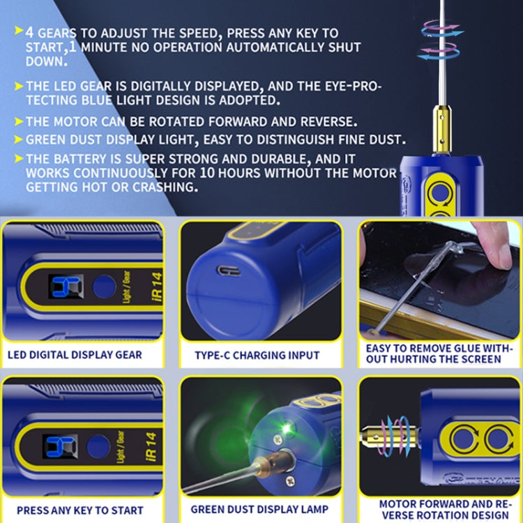 IR14 Mechanical Electric OCA Glue Remover Machine