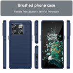 Custodia per telefono TPU in fibra di carbonio con trama spazzolata, For OnePlus 10T, For OnePlus ACE Pro, For T-Mobile REVVL 6 5G