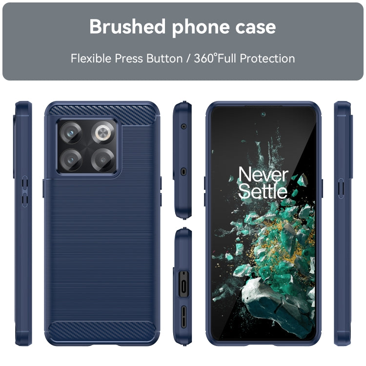 Custodia per telefono TPU in fibra di carbonio con trama spazzolata, For OnePlus 10T, For OnePlus ACE Pro, For T-Mobile REVVL 6 5G