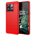 Custodia per telefono TPU in fibra di carbonio con trama spazzolata, For OnePlus 10T, For OnePlus ACE Pro, For T-Mobile REVVL 6 5G
