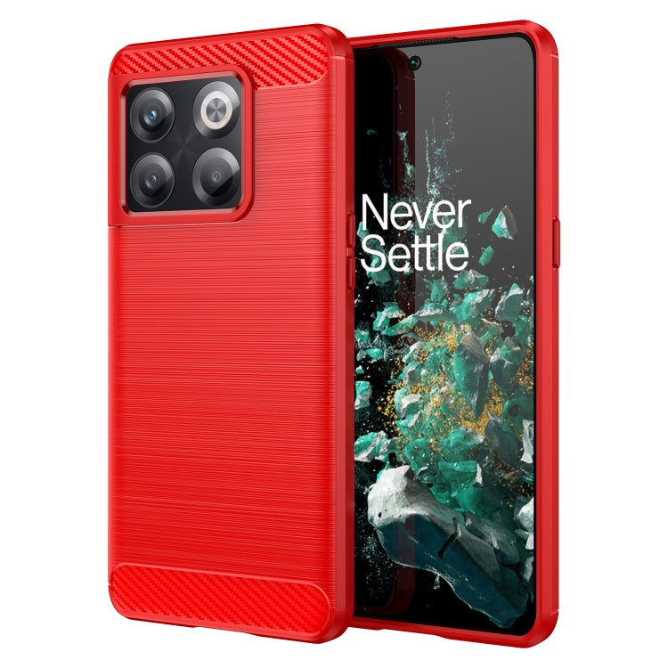 Custodia per telefono TPU in fibra di carbonio con trama spazzolata, For OnePlus 10T, For OnePlus ACE Pro, For T-Mobile REVVL 6 5G