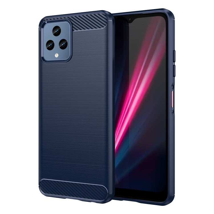 Custodia per telefono TPU in fibra di carbonio con trama spazzolata, For OnePlus 10T, For OnePlus ACE Pro, For T-Mobile REVVL 6 5G