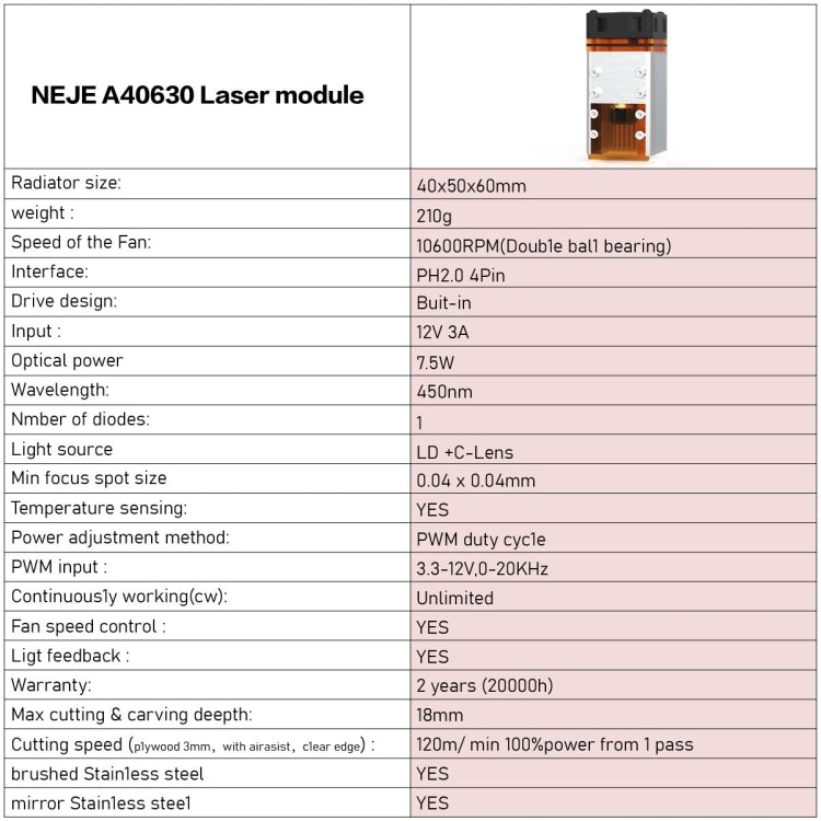 Incisore laser NEJE MASTER 3 Plus con modulo laser A40630, MASTER 3 Plus with A40630 (EU Plug), MASTER 3 Plus with A40630 (US Plug)