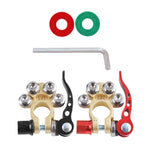 1 paio di terminali della batteria per auto, connettori per cavi a disconnessione rapida, con chiave a L + cuscinetto isolante, with L Wrench + Insulation Pad