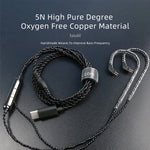 CVJ V6.TC Cavo per auricolari in rame privo di ossigeno con decodifica digitale di tipo C da 1,25 m, 0.75mm, 0.78mm, MMCX