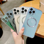 Custodia MagSafe per CD in vetro senza cornice, For iPhone 14, For iPhone 14 Plus, For iPhone 14 Pro, For iPhone 14 Pro Max