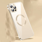 Custodia MagSafe per CD in vetro senza cornice, For iPhone 14, For iPhone 14 Plus, For iPhone 14 Pro, For iPhone 14 Pro Max